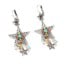 Boucles-dOreilles-Pendantes-Etoile-Metal-Relief-Argente-avec-Perles-Multicolore-et-Multi-Charms-Ethnique