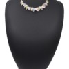 Collier-Plastron-Pendentif-Multi-Feuilles-Email-Multicolore-et-Metal-Argente-Blanc