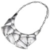 Collier-Plastron-Statement-Pendentif-Multi-Plaques-Metal-Raye-Gris