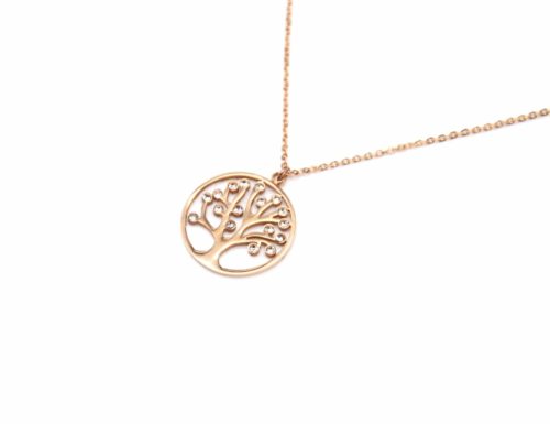 Collier-Fine-Chaine-Pendentif-Cercle-Arbre-de-Vie-Ajoure-Acier-Or-Rose-et-Strass