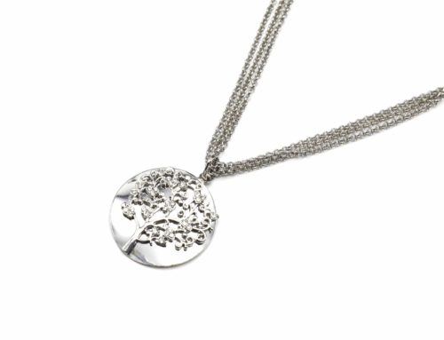 Sautoir-Collier-Multi-Chaines-avec-Medaille-Arbre-de-Vie-Metal-Argente-et-Strass