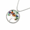 Sautoir-Collier-Pendentif-Cercle-Metal-Argente-avec-Arbre-de-Vie-Pierres-Multicolore
