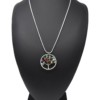 Sautoir-Collier-Pendentif-Cercle-Metal-Argente-avec-Arbre-de-Vie-Pierres-Multicolore