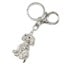 Porte-Cles-Bijou-de-Sac-Chien-Strass-Metal-Argente