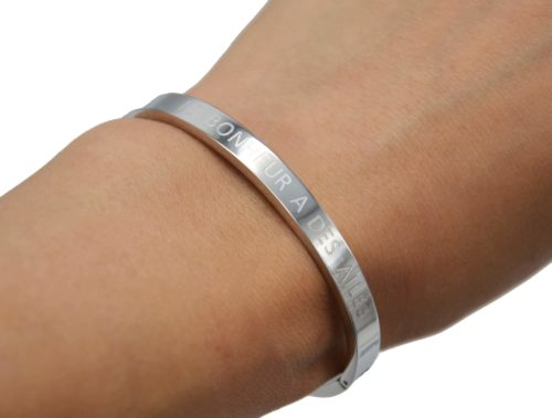 Bracelet-Jonc-Moyen-Acier-Argente-avec-Message-Le-Bonheur-A-Des-Ailes