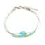 Bracelet-Multi-Rangs-Chaines-Acier-avec-Charm-Pierre-Mint-et-Perles-Rocaille