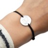 Bracelet-Elastique-Noir-avec-Charm-Message-You-Are-My-Lucky-Star-Acier-Argente