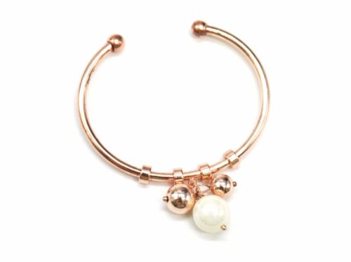 Bracelet-Jonc-Ouvert-avec-Multi-Charms-Perle-Ecru-et-Boules-Metal-Or-Rose