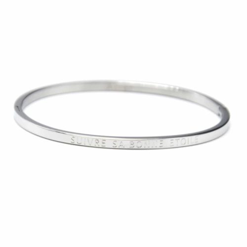 Bracelet-Jonc-Fin-Acier-Argente-avec-Message-Suivre-Sa-Bonne-Etoile