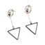 Boucles-dOreilles-Pendantes-Cercle-et-Boule-Metal-Argente-avec-Triangle-Ouvert-Noir