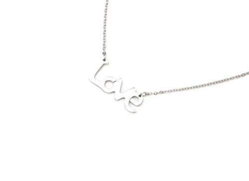 Collier-Fine-Chaine-Pendentif-Message-Love-Acier-Argente