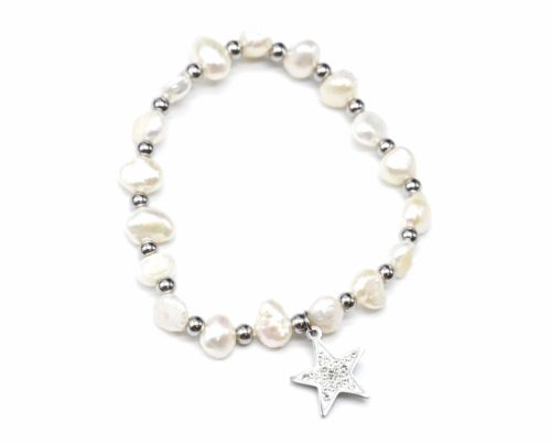 Bracelet-Elastique-Perles-dEau-Douce-et-Boules-avec-Charm-Etoile-Acier-Argente-et-Strass