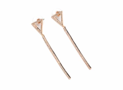 Boucles-dOreilles-Pendantes-avec-Triangle-Inverse-et-Barre-Strass-Zirconium-Metal-Or-Rose