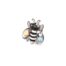 Mini-Broche-Pins-Abeille-Metal-Peint-Noir-avec-Rayures-et-Metal-Argente