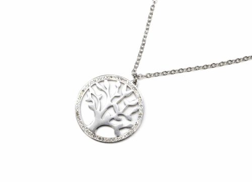 Collier-Fine-Chaine-Pendentif-Arbre-de-Vie-Acier-Argente-et-Contour-Cercle-Strass