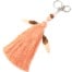 Porte-Cles-Bijou-de-Sac-Pompon-Fils-Corail-avec-Pierres-Perles-et-Plumes-Ethnique