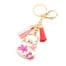 Porte-Cles-Bijou-de-Sac-Porte-Monnaie-Fleurs-et-Pompons-Feutrine-Rose