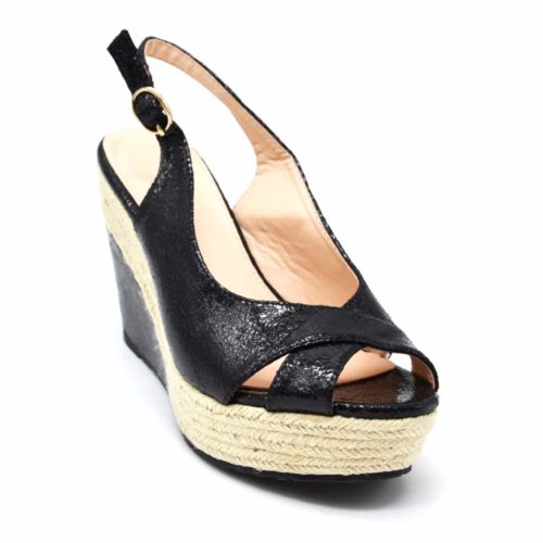 Sandales-Espadrilles-Plateforme-Compensee-Tressee-avec-Brides-Croisees-Effet-Graine-Noir