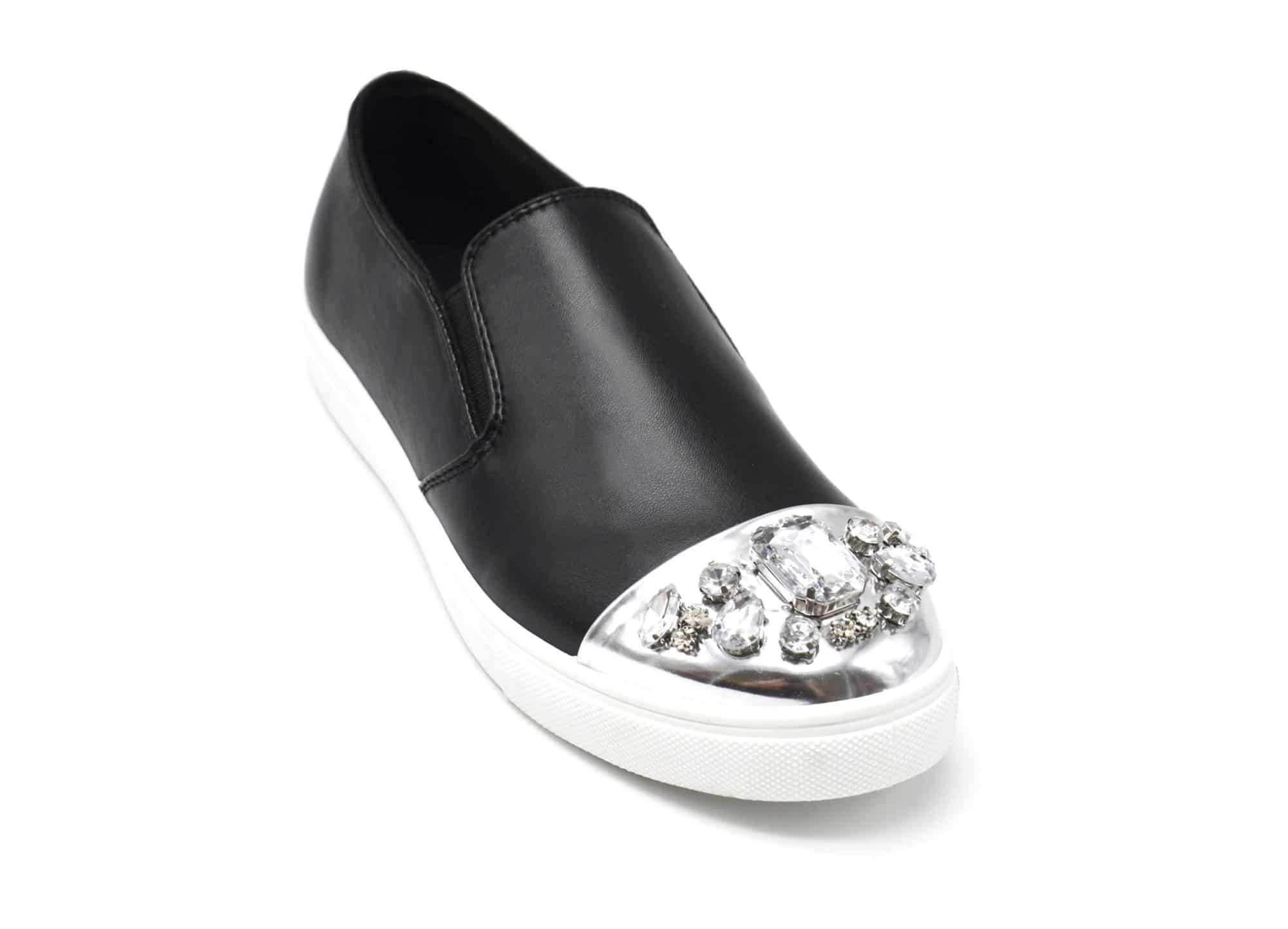 slip on femme argenté