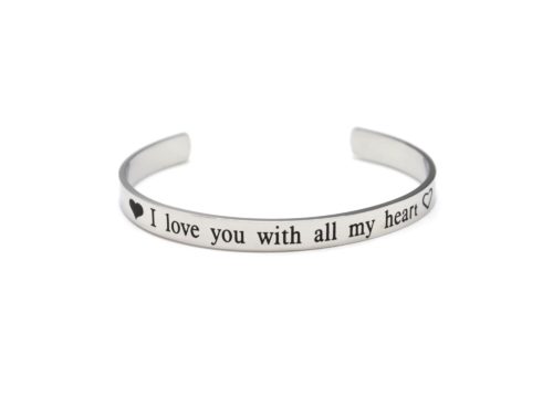 Bracelet-Jonc-Ouvert-Acier-Argente-avec-Message-I-love-you-with-all-my-heart