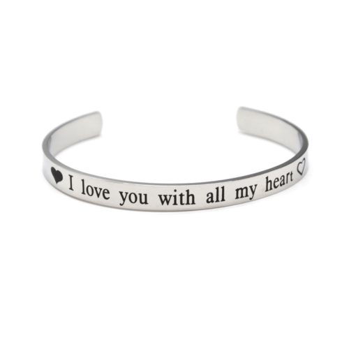 Bracelet-Jonc-Ouvert-Acier-Argente-avec-Message-I-love-you-with-all-my-heart