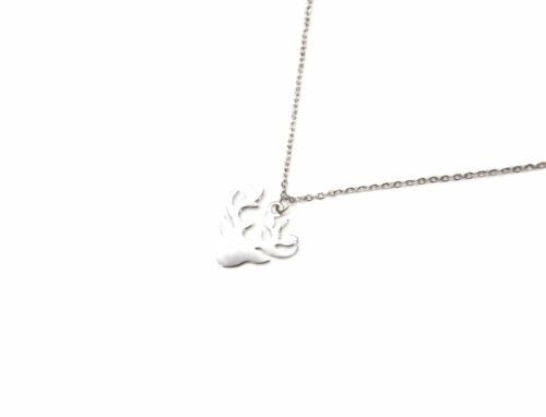 Collier-Fine-Chaine-Pendentif-Cerf-Renne-Acier-Argente