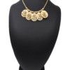 Collier-Plastron-Pendentif-Multi-Ovales-Email-Beige-Rubans-et-Metal-Dore
