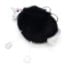 Porte-Cles-Bijou-de-Sac-Licorne-Simili-Cuir-avec-Pompon-Fourrure-Noir