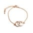 Bracelet-Fine-Chaine-avec-Charm-Cercles-Entrelaces-Metal-Or-Rose