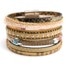 Bracelet-Manchette-Multi-Rangs-Ecailles-Tresse-Resille-Clous-et-Chaine-Beige