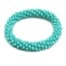 Bracelet-Elastique-Grappe-de-Perles-Brillantes-Torsadee-Vert-dEau