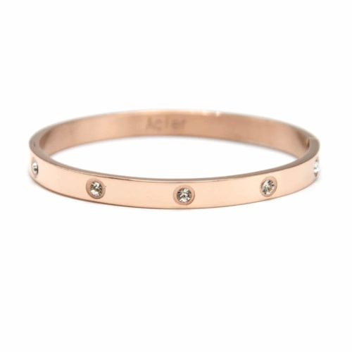 Bracelet-Jonc-Moyen-Acier-Or-Rose-Orne-de-Strass