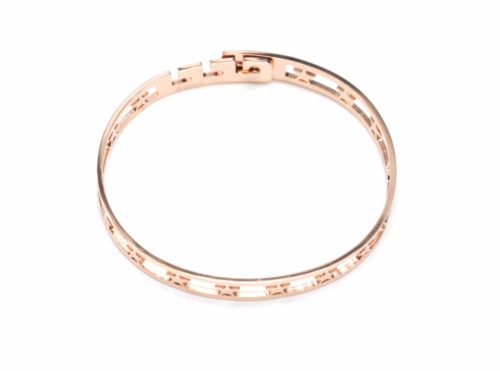 Bracelet-Jonc-Acier-Or-Rose-avec-Bande-Ajouree-Etoiles