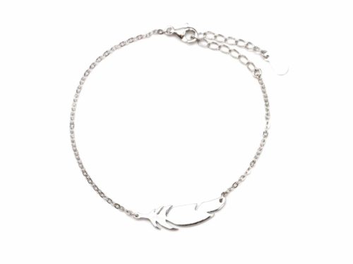 Bracelet-Fine-Chaine-avec-Charm-Plume-Ethnique-Argent-925