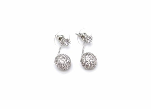 Boucles-dOreilles-Balancier-2-en-1-Pierre-et-Boule-Strass-Zirconium-Metal-Argente