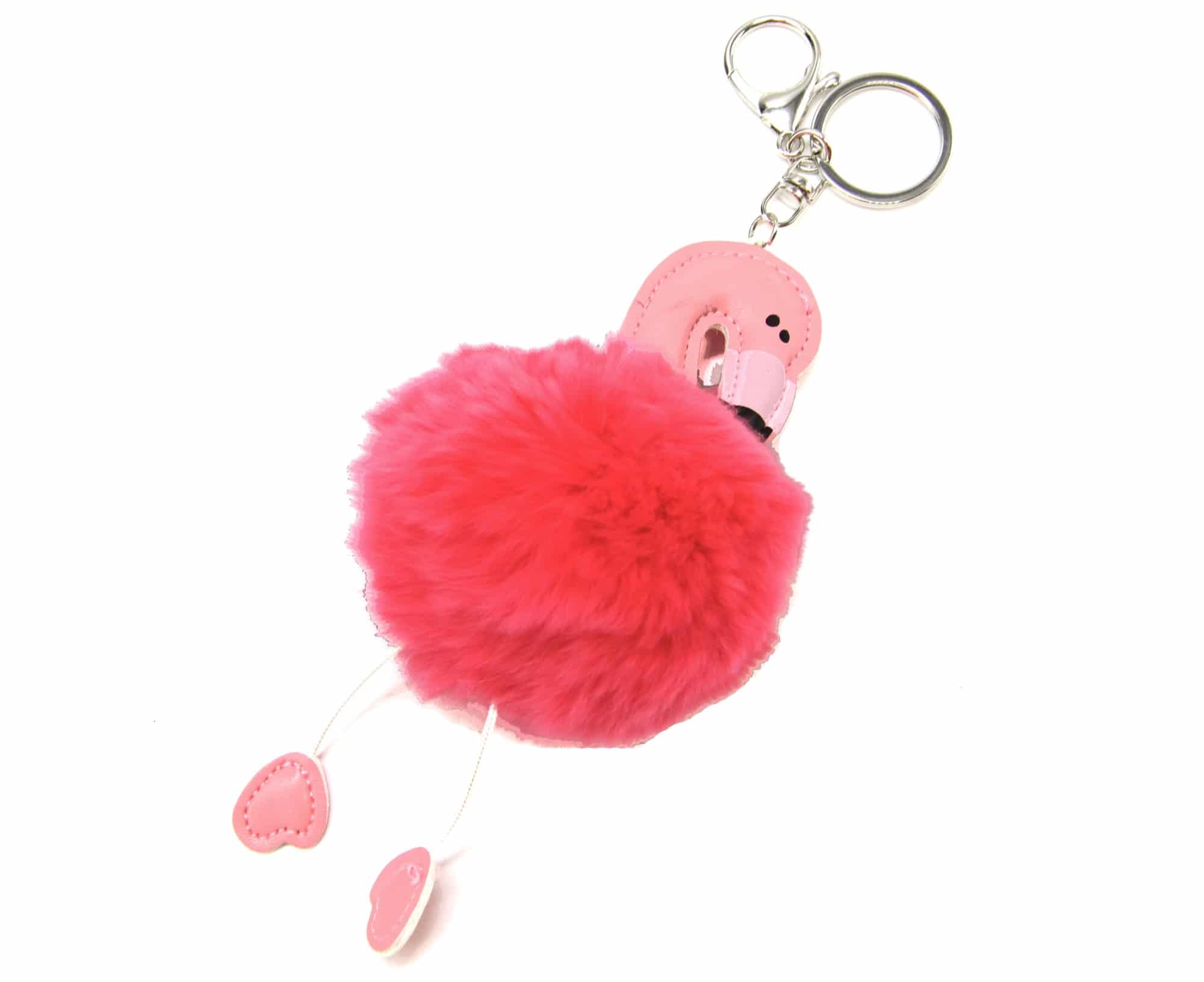 Bijou de Sac Porte-Clés Licorne Simili Cuir avec Pompon Fourrur... PT1532F