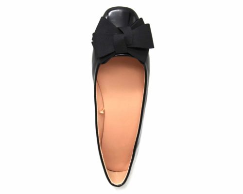 Ballerines-Vernies-avec-Noeud-Rubans-Larges-et-Bout-Carre-Noir