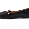 Ballerines-Simili-Cuir-avec-Bride-Clous-Argentes-et-Bout-Carre-Noir