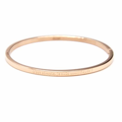 Bracelet-Jonc-Fin-Acier-Or-Rose-avec-Message-Cest-simple-je-suis-compliquee