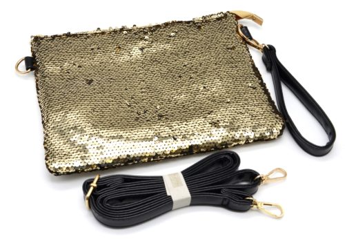 Pochette-Sac-Soiree-Bandouliere-avec-Sequins-Brillants-Dore