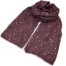 Foulard-Long-Automne-Hiver-Uni-Motif-Mini-Etoiles-Multicolore-Marron-Bordeaux