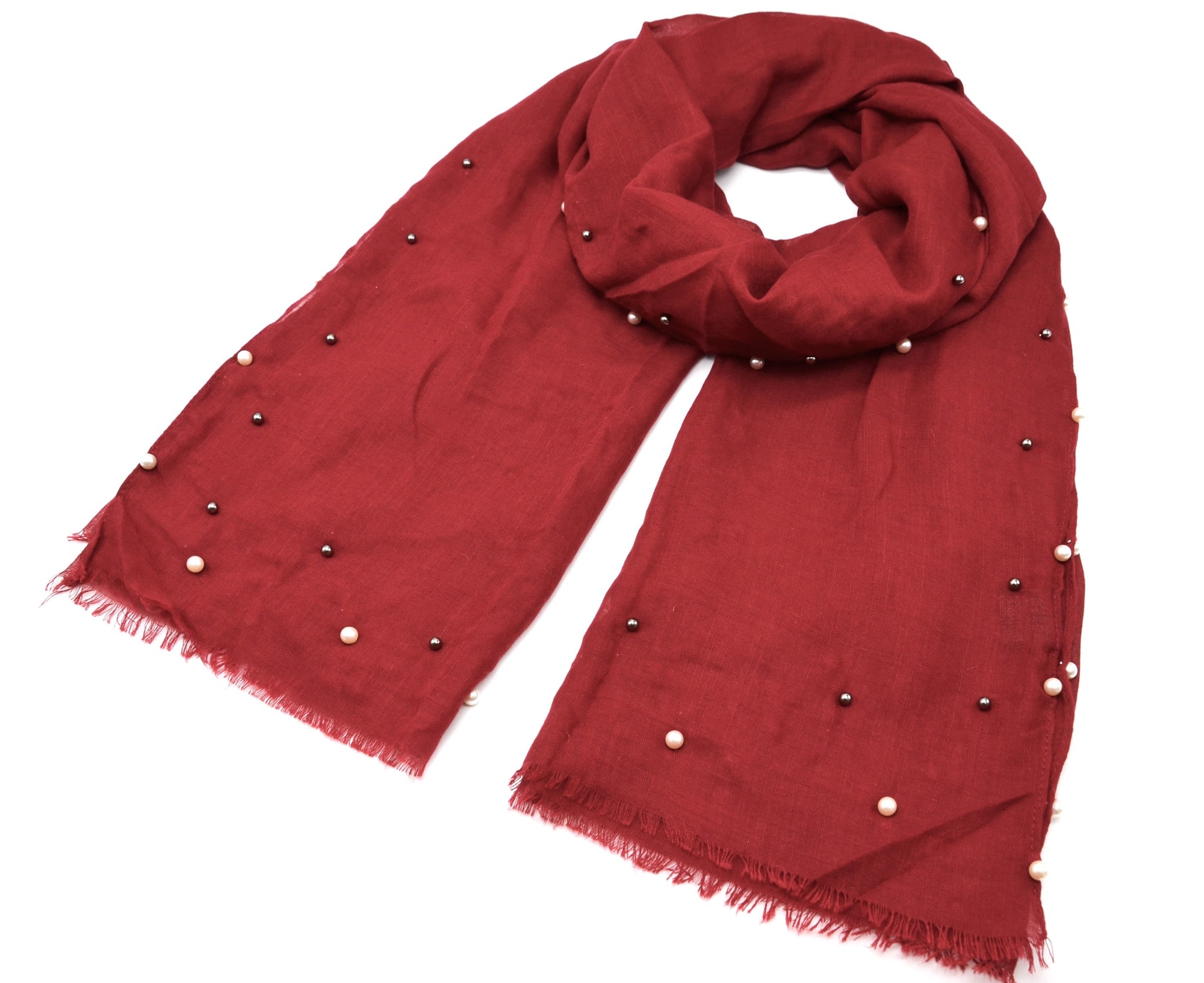 pay mistaken parity PSV130 - Foulard Long Automne Hiver Uni avec Contour Perles Ecru et Boules Métal (Bordeaux) - Oh My Shop pay mistaken parity PSV130 - Foulard Long Automne Hiver Uni avec Contour Perles Ecru et Boules Métal (Bordeaux) - Oh My Shop