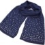 Foulard-Long-Automne-Hiver-Uni-avec-Oeillets-Metal-et-Clous-Brillants-Bleu-Marine