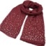 Foulard-Long-Automne-Hiver-Uni-avec-Oeillets-Metal-et-Clous-Brillants-Bordeaux