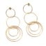 Boucles-dOreilles-Pendantes-Multi-Cercles-Entrelaces-Metal-Dore