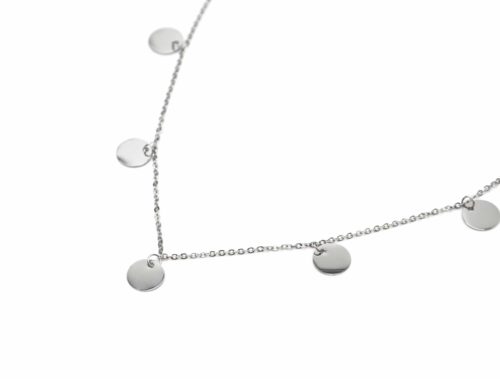 Collier-Fine-Chaine-Pendentif-Multi-Pampilles-Acier-Argente