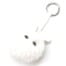 Porte-Cles-Bijou-de-Sac-Lapin-Oreilles-et-Bande-Paillettes-avec-Pompon-Fourrure-Blanc