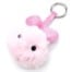 Porte-Cles-Bijou-de-Sac-Lapin-Oreilles-et-Bande-Paillettes-avec-Pompon-Fourrure-Rose