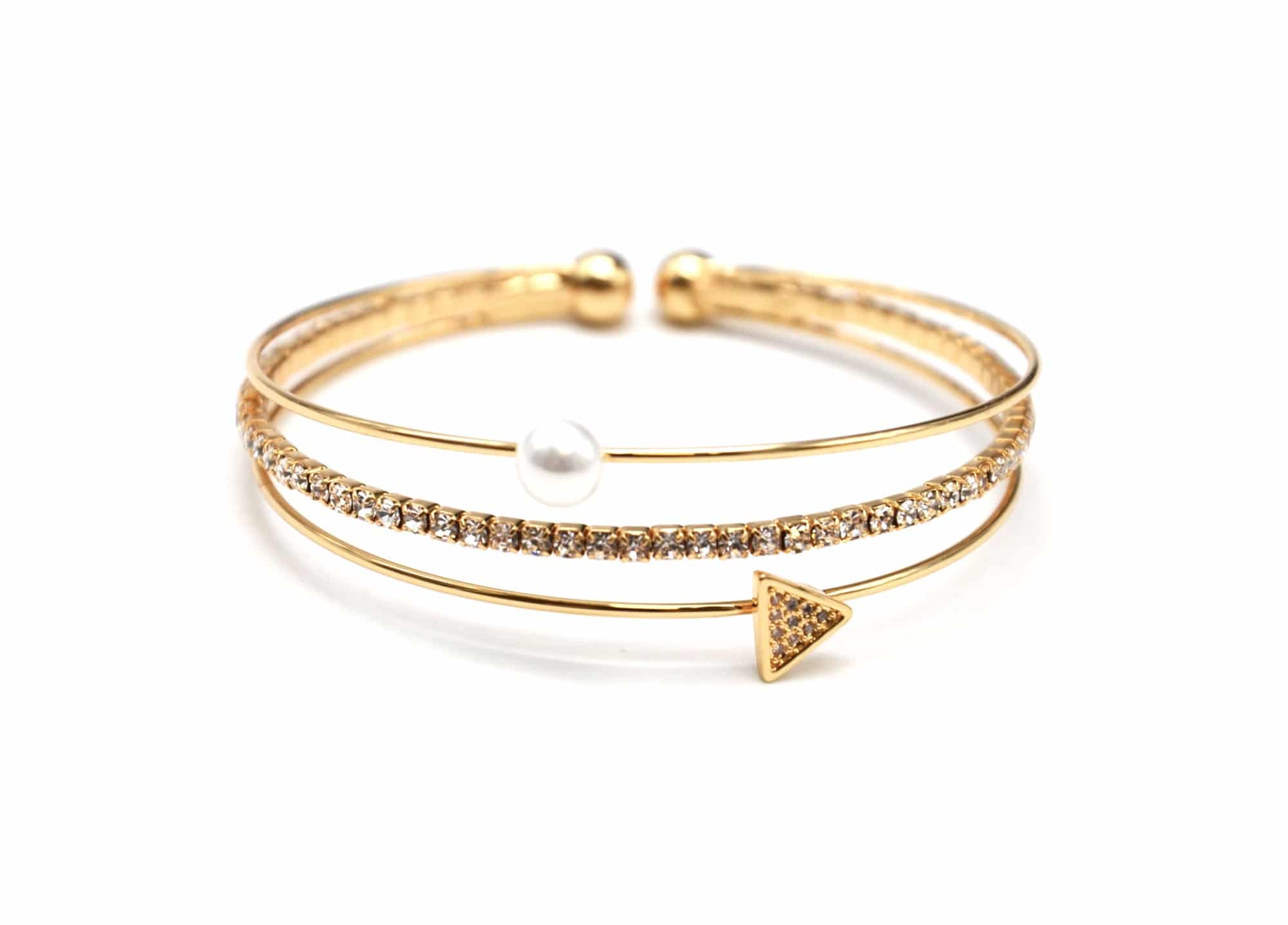 BRACELET FANTAISIE TRIANGLE METAL NEUF