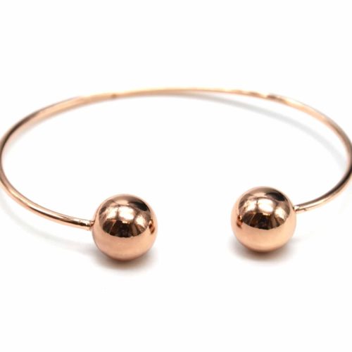 Bracelet-Jonc-Ouvert-avec-Boules-Metallisees-Or-Rose